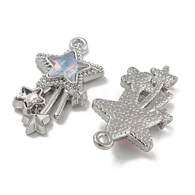 Rack Plating Alloy Rhinestone Pendants PALLOY-F312-17P-1