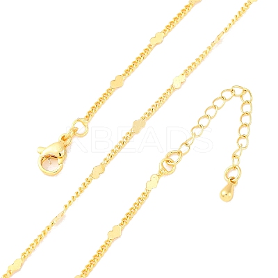 Brass Curb Chains Necklaces for Women NJEW-D302-07G-1