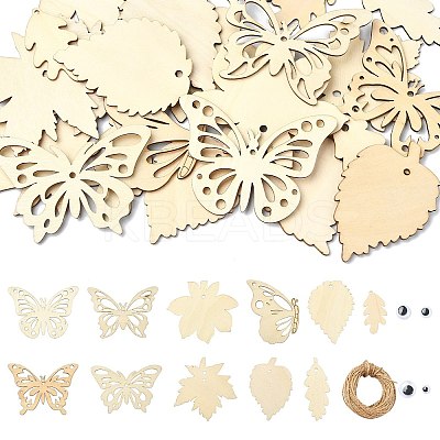 DIY Spring and Summer Theme Wood Pendants Decoration Making Kit DIY-CJ0002-62-1