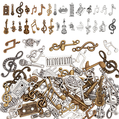 60Pcs 30 Styles Tibetan Style Alloy Pendants FIND-WR0012-37-1