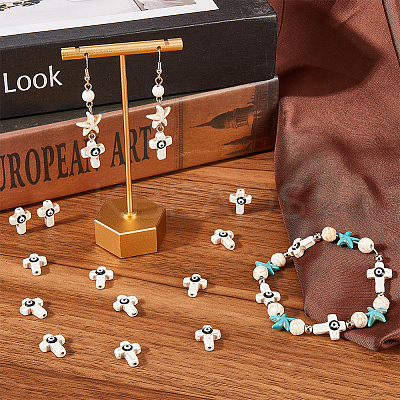 60Pcs Synthetic Turquoise Enamel Beads Strands G-SC0002-82-1