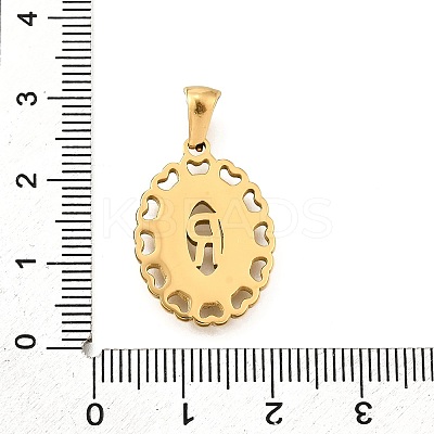 Golden 304 Stainless Steel Pendants STAS-K300-02G-R-1