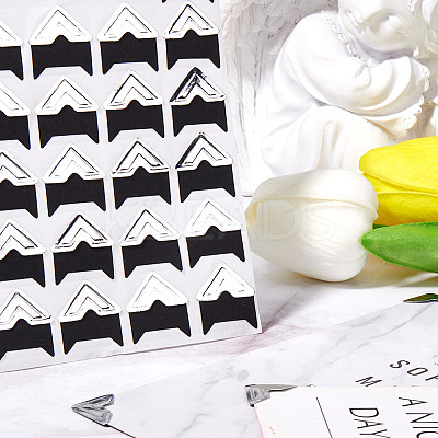 Retro Hot Stamping Paper Photo Corner Self-Adhesive Stickers AJEW-WH20007-25A-1