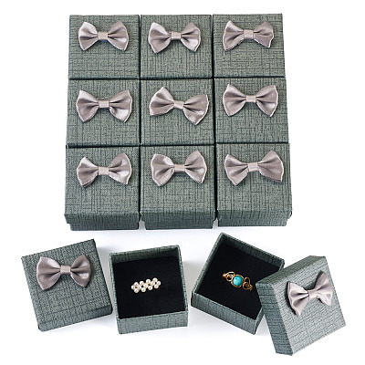 Square Cardboard Paper Ring Gift Storage Boxes CON-TAC0001-17C-1