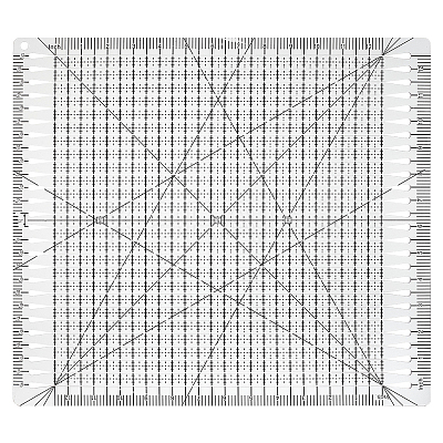 Transparent Acrylic Drawing Template Measuring Ruler TOOL-WH0039-63-1