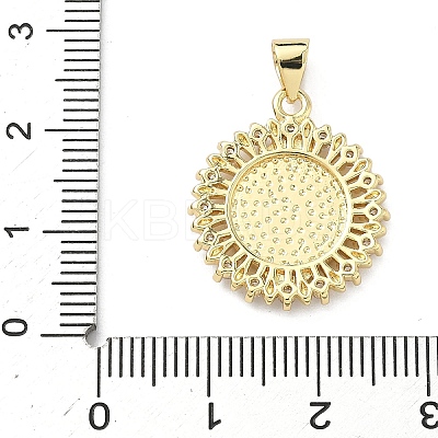 Brass Micro Pave Cubic Zirconia Pendants KK-A282-06B-G-1