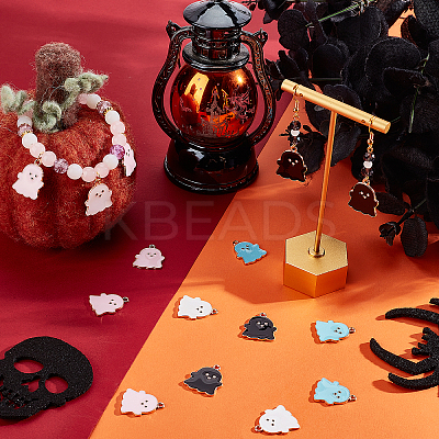 80Pcs 4 Style Alloy Enamel Pendants FIND-SC0004-44-1