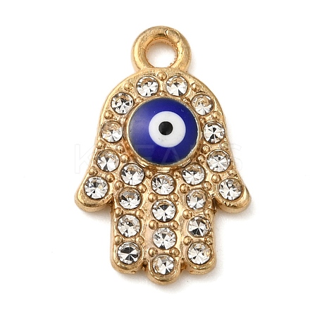 Alloy Enamel Rhinestone Glass Pendants ENAM-U003-02G-01-1