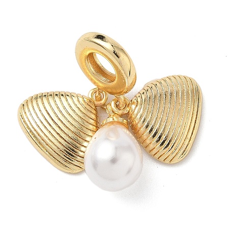 Brass European Dangle Charms KK-D502-07G-1