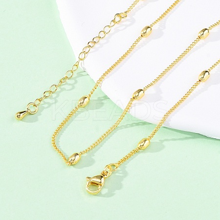 Brass Satellite Chains Necklaces for Women NJEW-D302-67G-1