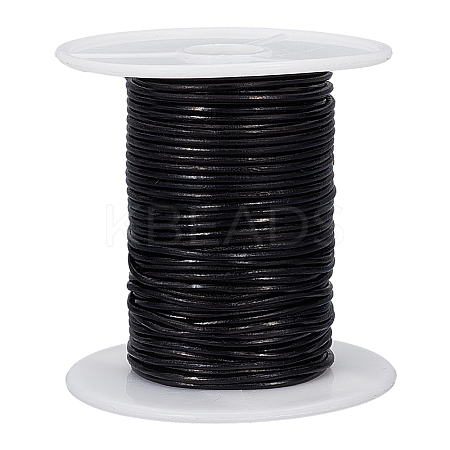 20M Round Cowhide Leather Cord WL-WH0015-01A-02-1