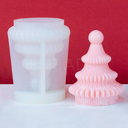 Christmas Tree DIY Silicone Scented Candle Mold DIY-K064-01D-1