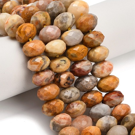 Natural Crazy Agate Beads Strands G-C259-A04-8x12mm-1
