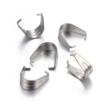 Tarnish Resistant 201 Stainless Steel Snap on Bails STAS-P223-07P-1