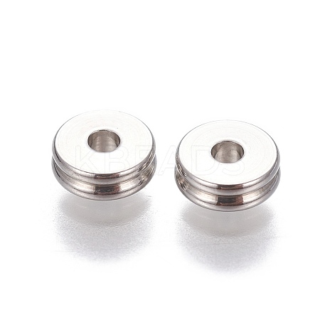 Non-Tarnish 201 Stainless Steel Grooved Spacer Beads LS-X-STAS-P239-05P-1