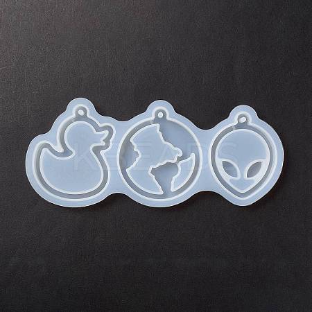 DIY Duck & Earth & Face Pendant Silhouette Silicone Molds LS-DIY-E036-11-1