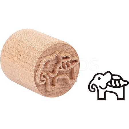 Wood Wax Seal Stamp AJEW-WH0122-001-1