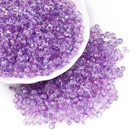 Baking Paint Electroplate Transparent Glass Seed Beads SEED-N006-07J-1