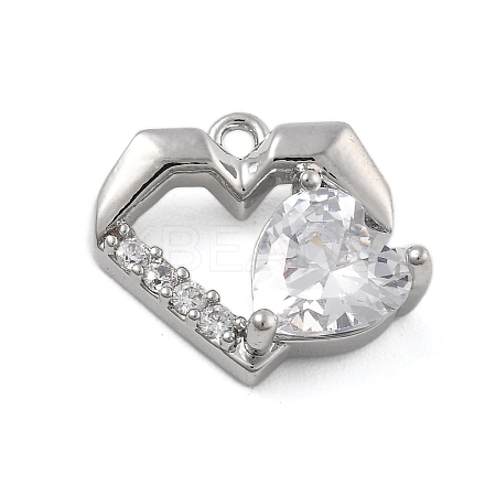 Brass Micro Pave Cubic Zirconia Pendants KK-D283-27P-1