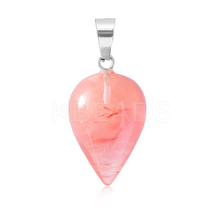 Watermelon Stone Glass Pendants WG38027-04-1