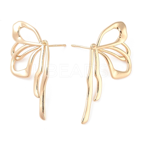 Brass Stud Earring Findings KK-N256-04G-1