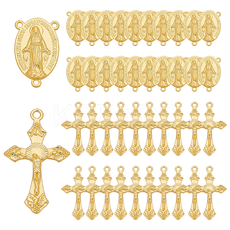 60Pcs 2 Styles Alloy Pendants & Chandelier Component Links FIND-ME0001-58-1