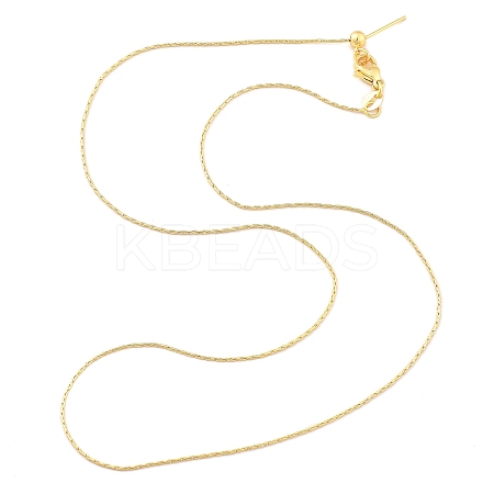 Adjustable Slider Brass Boston Link Chain Necklaces for Men Women NJEW-G160-12G-1