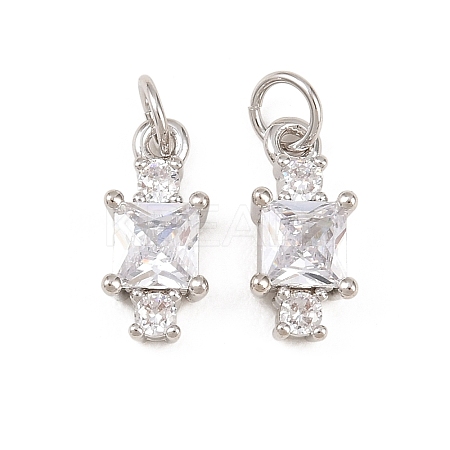 Brass Pave Cubic Zirconia Pendants KK-Z146-02P-01-1