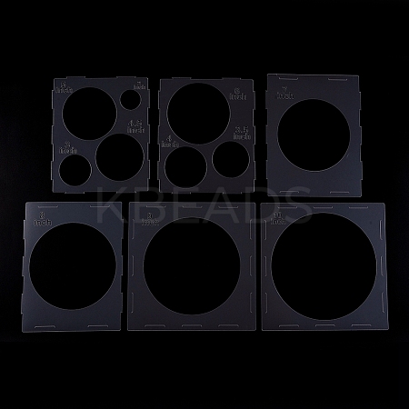 11 Holes Collapsible Plastic Balloon Sizer Box LS-TOOL-WH0119-25-1