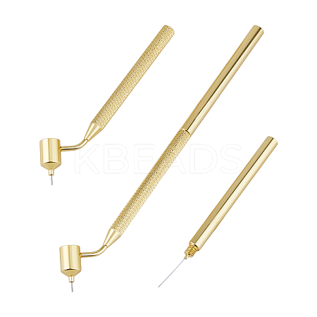 2Pcs 2 Styles Metal Slanting Fine Line Paint Pen AJEW-FH0004-97-1