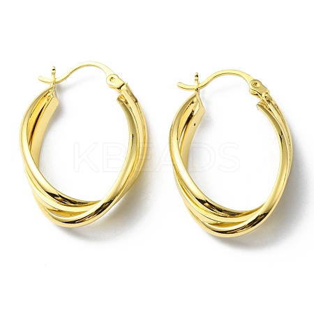 Rack Plating Brass Hoop Earrings EJEW-D055-20G-1