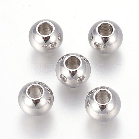 Tarnish Resistant 201 Stainless Steel European Beads X-STAS-F170-01P-A-1