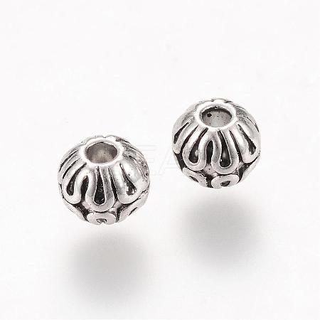 Tibetan Style Alloy Spacer Beads TIBEB-Q067-41AS-RS-1