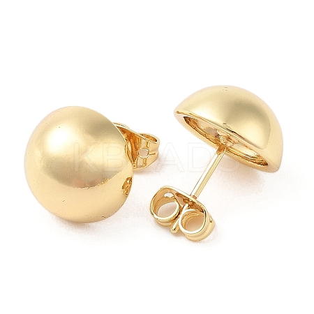 Rack Plating Brass Stud Earrings for Women LS-EJEW-G394-18E-G-1