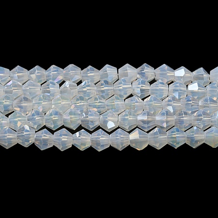 Imitation Jade Electroplate Glass Beads Strands EGLA-A039-J4mm-B05-1