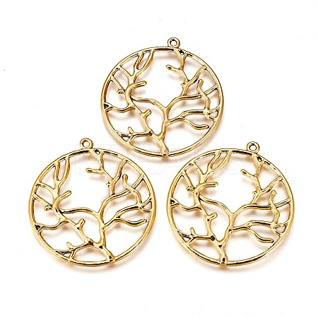 Alloy Metal Tree of Life Pendants LS-PALLOY-20320-AG-RS-1