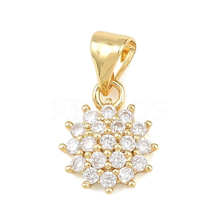 Brass Micro Pave Cubic Zirconia Pendants KK-H525-04G-1