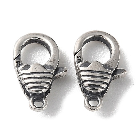 925 Thailand Sterling Silver Lobster Claw Clasps STER-D003-47AS-1
