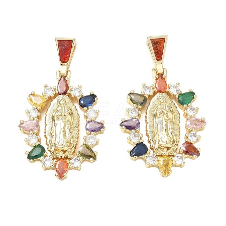 Religion Brass Pave Cubic Zirconia Pendants CU-CBA83A6-01B-G01-1