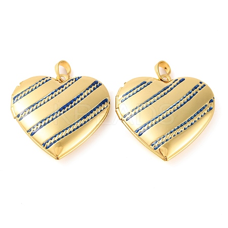 Rack Plating Brass Locket Pendant KK-H486-04G-01-1