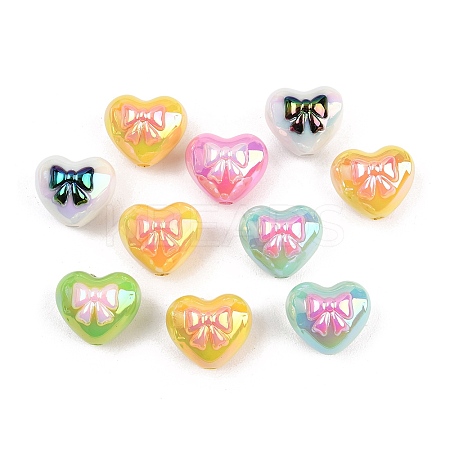 10Pcs UV Plated Acrylic Beads PACR-FP0001-03-1
