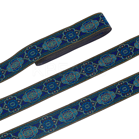 Ethnic Style Embroidery Polyester Ribbons OCOR-WH0066-07A-1