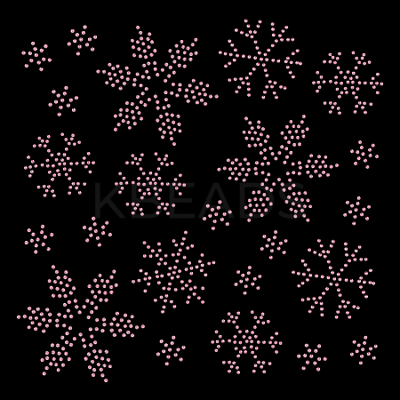 Snowflake Pattern Hotfix Rhinestones DIY-WH0430-205E-1