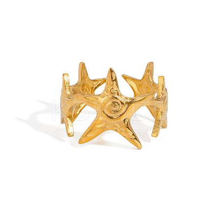 Ocean Themes Stainless Steel Cuff Rings CD7361-8-1
