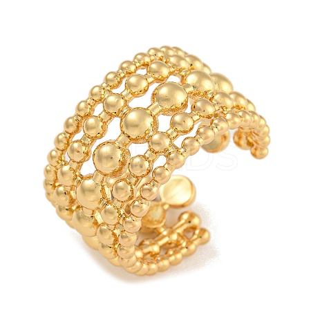 Brass Cuff Rings RJEW-P127-02G-1