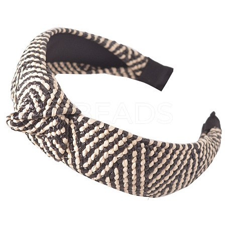 Straw Knotted Hair Bands BOHO-PW0001-071A-01-1