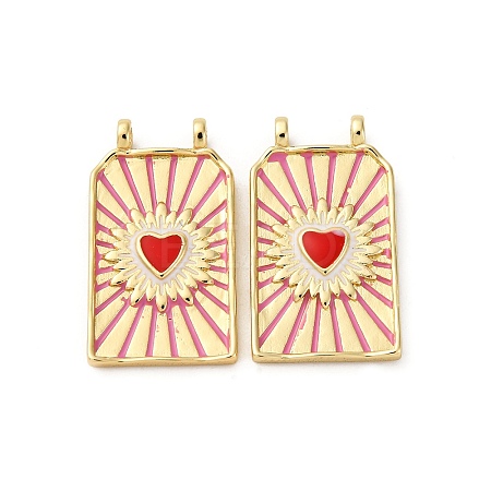 Brass Enamel Pendants X-KK-Q098-03G-1