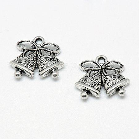 Tibetan Style Alloy Charms TIBE-S301-032AS-RS-1