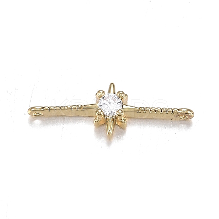 Brass Micro Clear Cubic Zirconia Links LS-ZIRC-F120-096G-1
