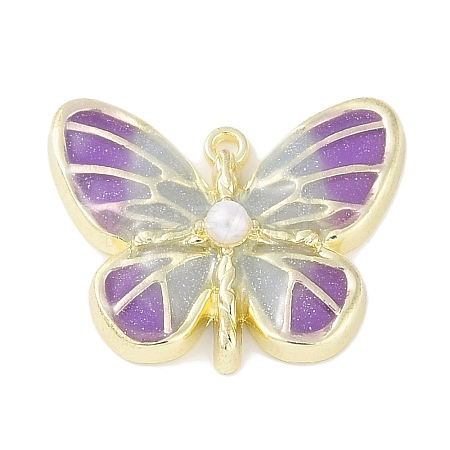 Rack Plating Alloy Enamel Pendants PALLOY-F018-22G-01-1